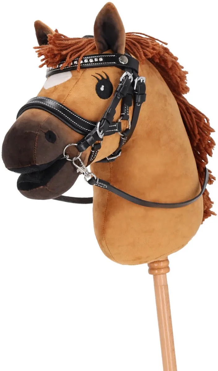 Hobby Horse Hoofdstel Dolly - One size by QHP in Black – product photo
