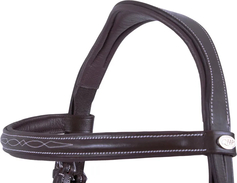 Hoofdstel Luxe Stiksel - Pony de QHP en Marron – photo produit