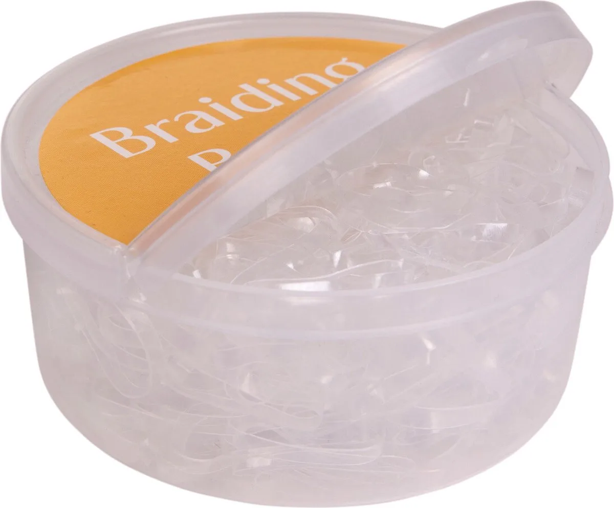 Invlechtelastiekjes 450st de QHP en Transparent – photo produit
