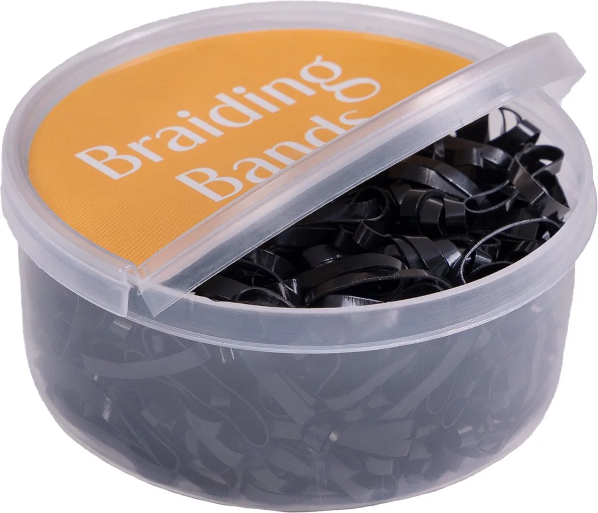 Invlechtelastiekjes - Breed - Box - 450st de QHP en Noir – photo produit