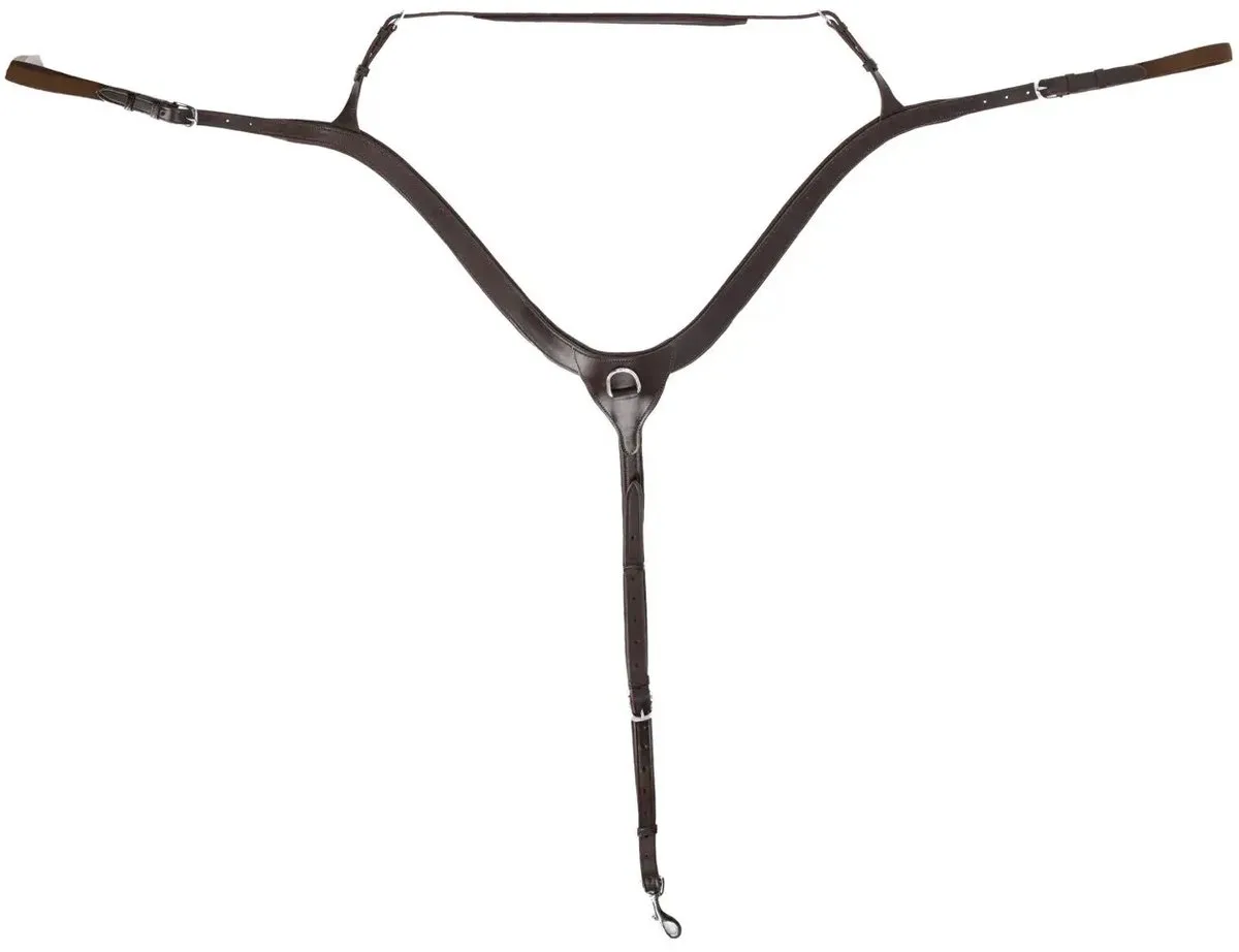Jachtcollier voor paard met lange brug QHP van QHP in Donkerbruin – productfoto