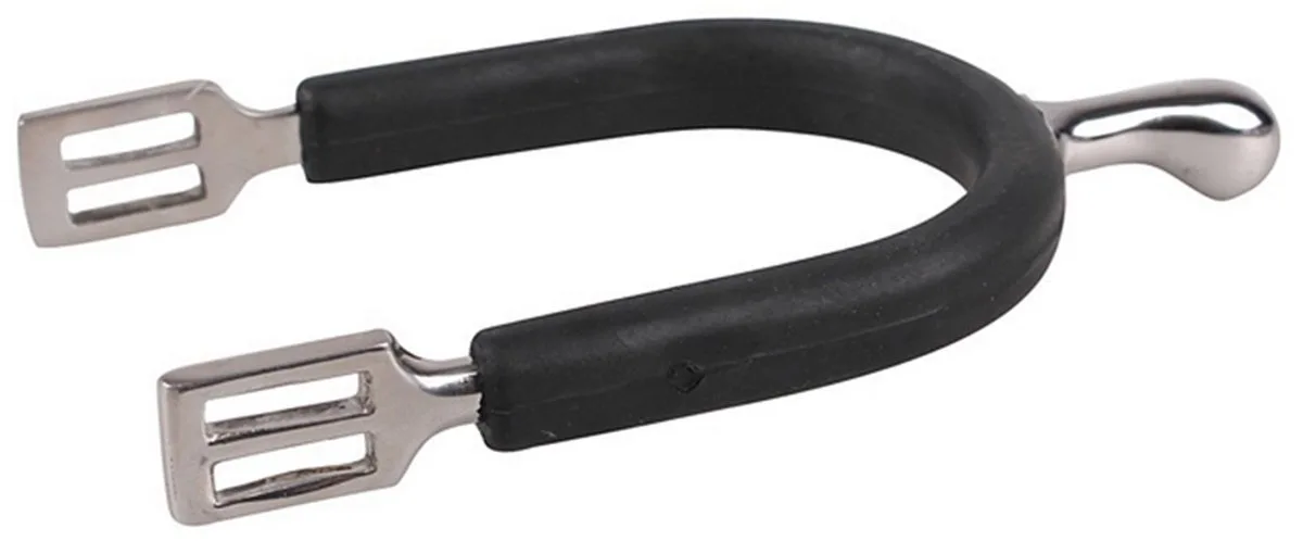 Knop Sporen - Rubber - Zwart - 15 mm by QHP – product photo