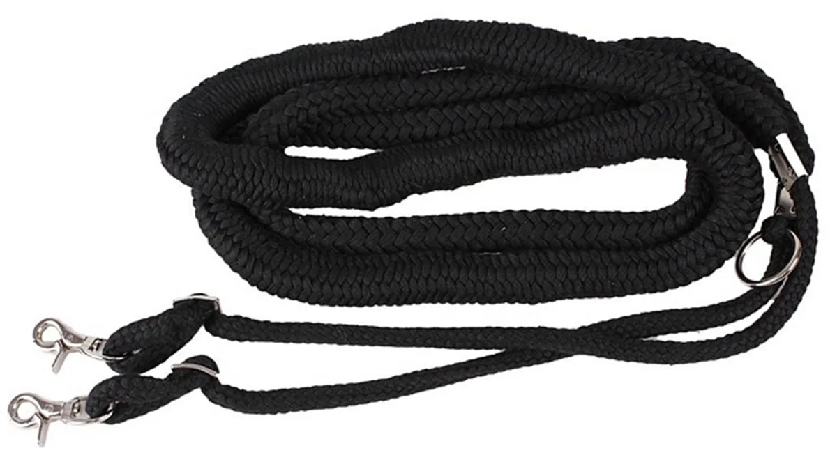 Longeerhulptouw Katoen - Black - XL van QHP in Zwart – productfoto