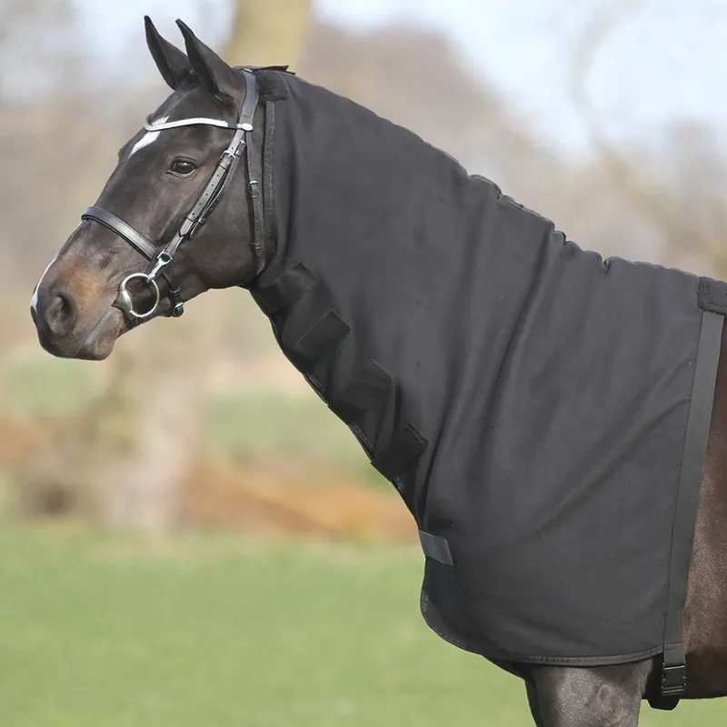 Losse fleece hals - Paardendeken - M de QHP en Noir – photo produit