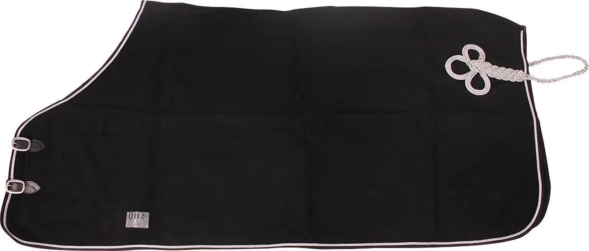 Luxe Wollen deken met ornament - Black W/Silver - 165 från QHP i Black W – produktbild