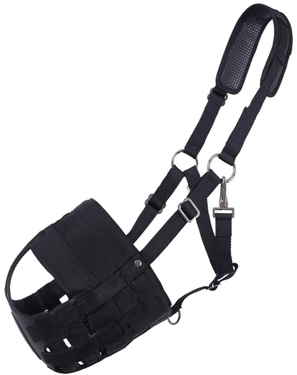 Neopreen Mondkap voor Paarden - Maat X-FULL/XL de QHP en Noir – photo produit