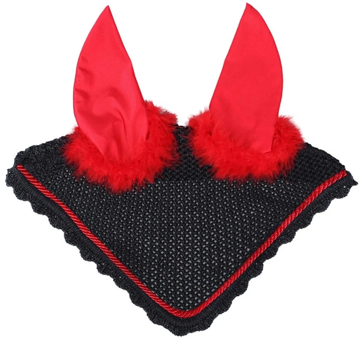 OORNETJE HALLOWEEN DEVIL de QHP en Rouge – photo produit