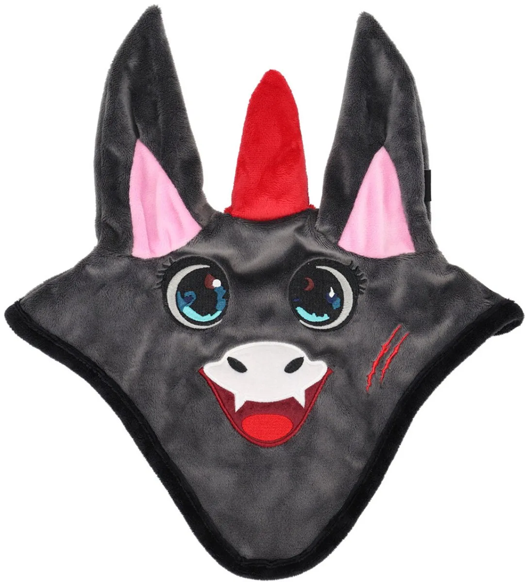 Oornetje Qhp Halloween Vampicorn de QHP en Grijs-rood – photo produit