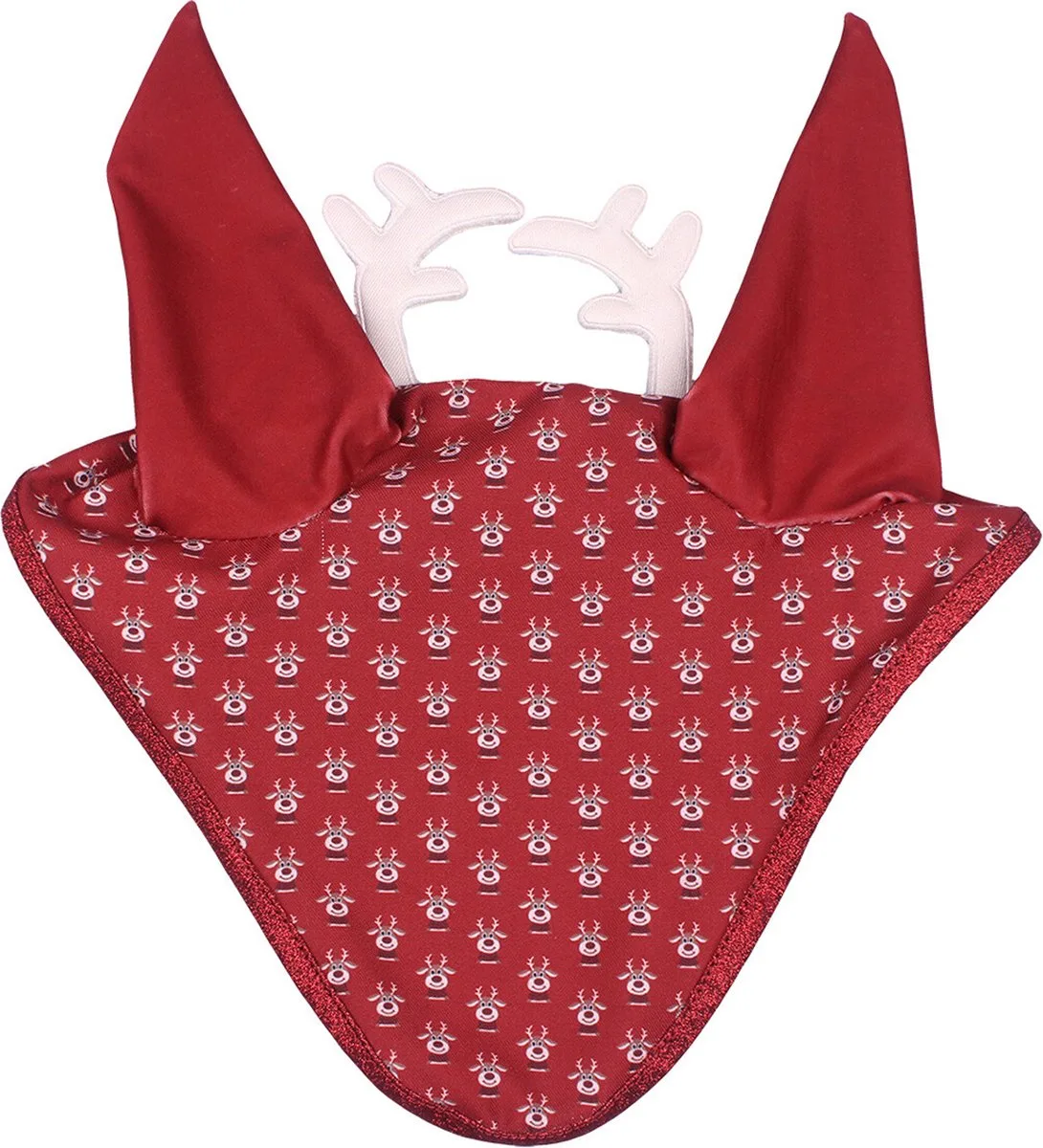 Oornetje Qhp Kerst Rudolph van QHP in Rood – productfoto