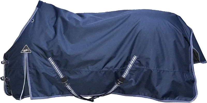 Outdoordeken Turnout Luxe 100grs - maat 125/165 de QHP en Bleu foncé – photo produit