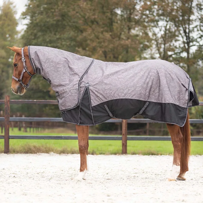 Regendeken 150gram met afneembare hals 1200D amber brown Buitendeken de QHP en Marron – photo produit