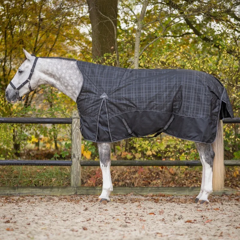 Regendeken luxe 150 gram 1200D met Halve hals Midnicht von QHP in Grau – Produktfoto