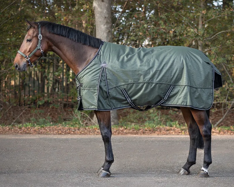 Regendeken turnout 0 gram met fleecevoering Botansista by QHP in Green – product photo