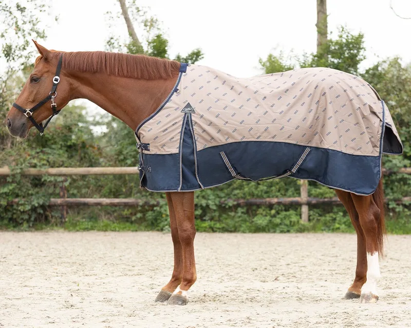 Regendeken turnout collection fleece Focus de QHP en Bleu – photo produit