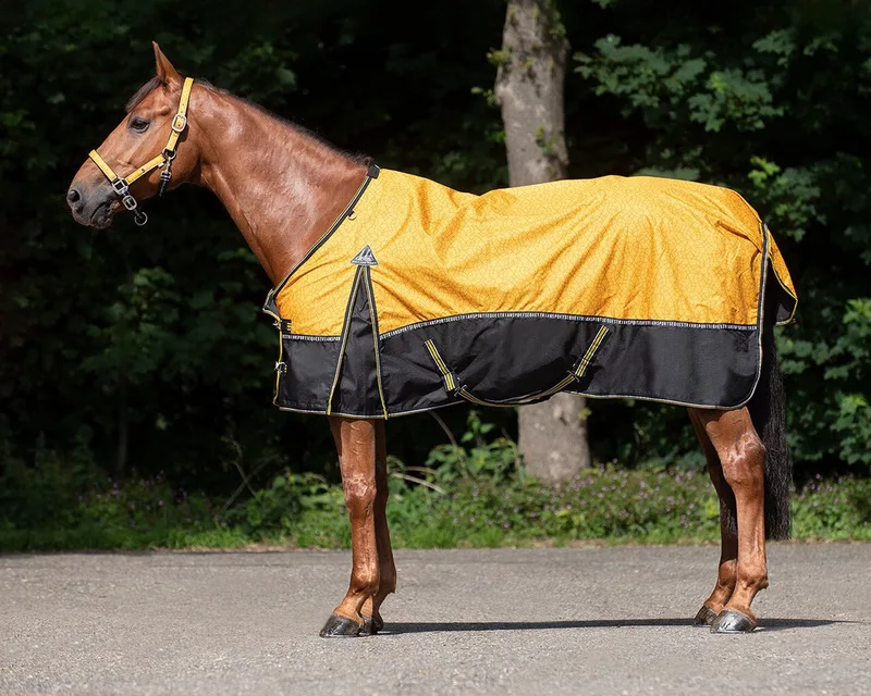 Regendeken turnout de luxe met fleecevoering Sunflower-165 by QHP in Yellow – product photo