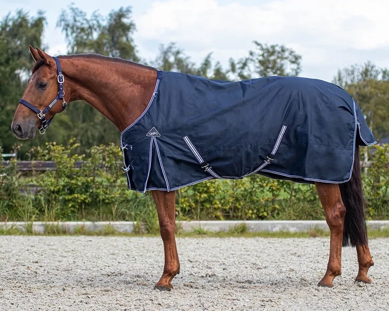 Regendeken Turnout Luxe met fleece - maat 90/125 by QHP in Dark blue – product photo