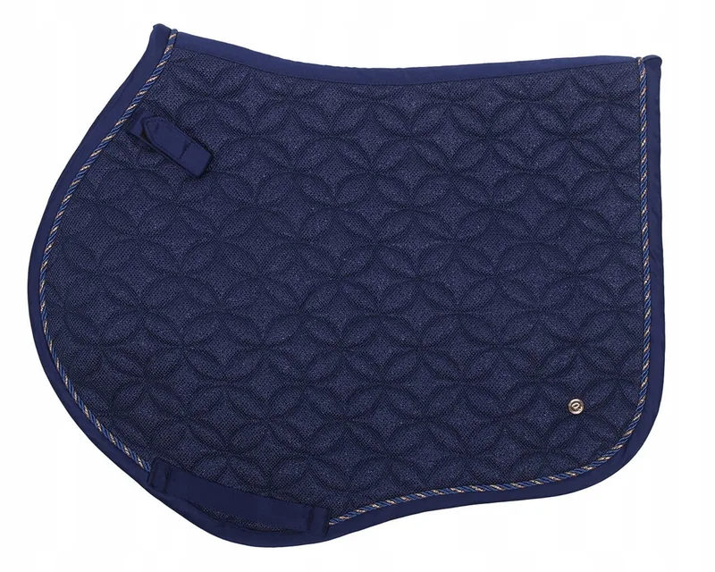 Rio Zadeldek voor Paard - Shetland - Glitter & Stijl de QHP en Bleu foncé – photo produit