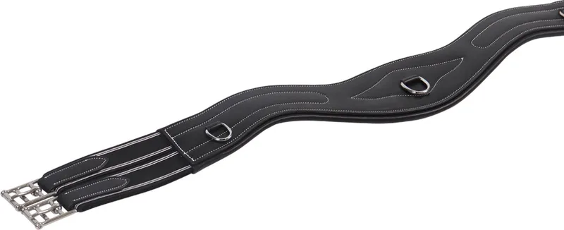 Singel leer luxe stiksel - 120 | Singels paard de QHP en Noir – photo produit