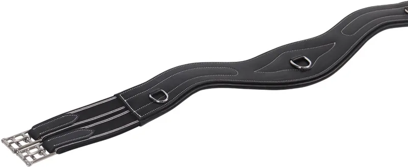 Singel leer luxe stiksel - 125 | Singels paard de QHP en Noir – photo produit
