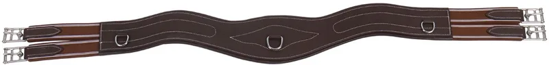 Singel leer luxe stiksel D.Brown - 125 | Singels paard by QHP in Brown – product photo