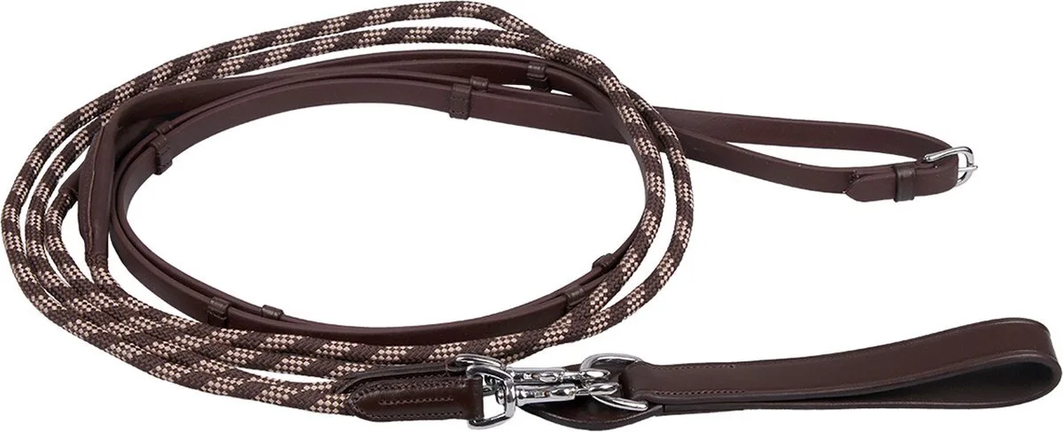 Slofteugels Biothane - paard de QHP en Marron – photo produit