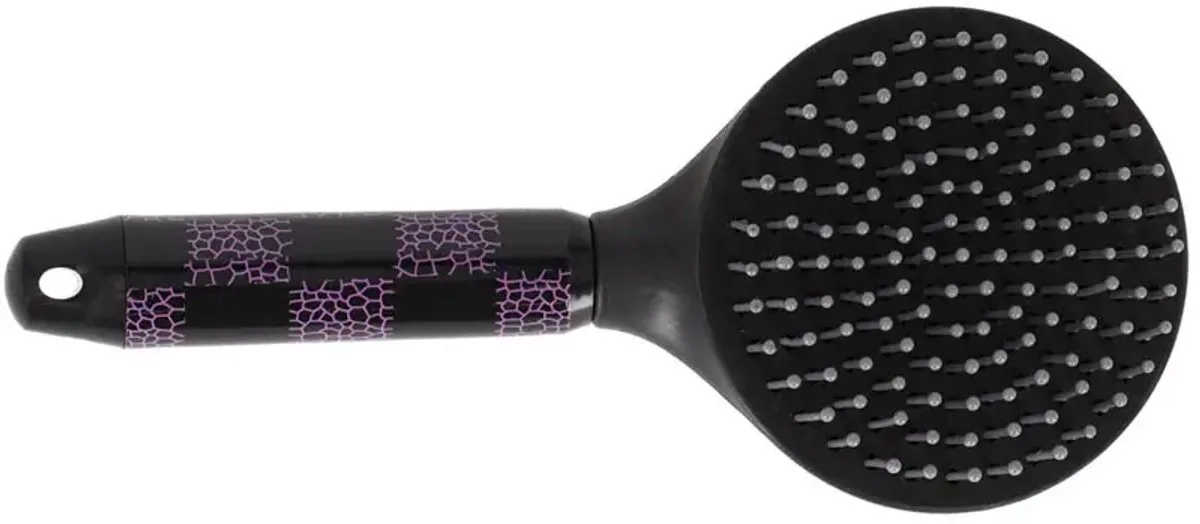 Staart & manen borstel Lize - Zwart / Violet by QHP in Black, Purple – product photo