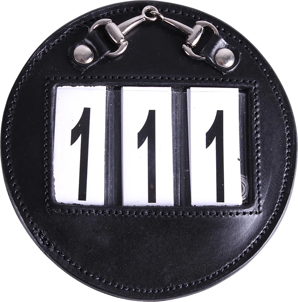 Startnummer Ricki Zwart/Zilver - One size size by QHP in Black – product photo