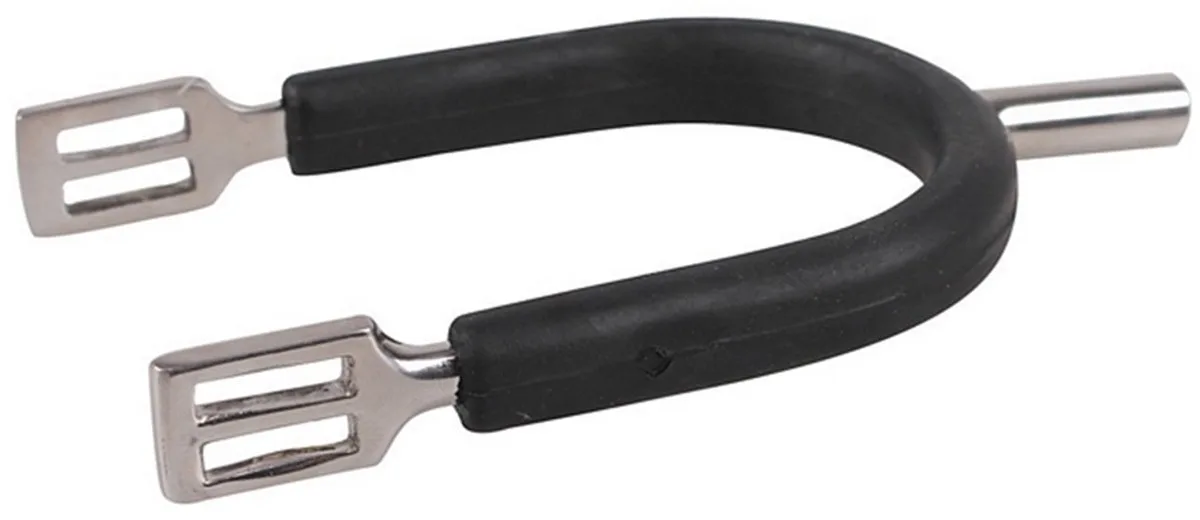 Stompe Sporen Met Rubber RVS - 30 MM van QHP in Zilver – productfoto