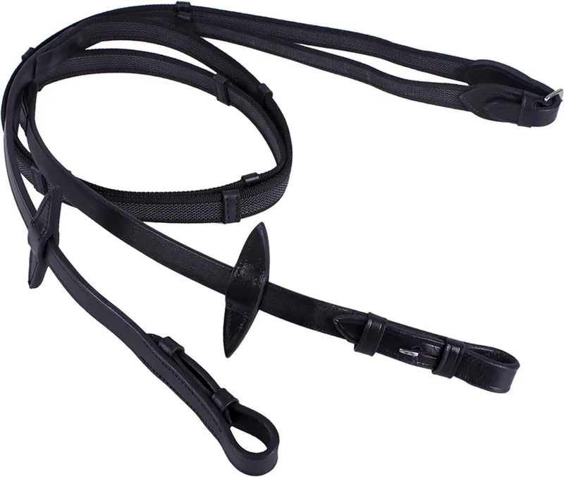 Teugels Antislip Met Stops - Zwart - mini Shetlander von QHP – Produktfoto