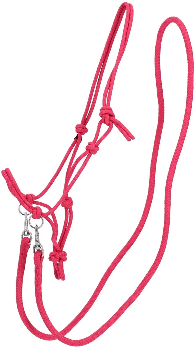Touw Halster met Leidsels - Fuksja Pony de QHP en Rose – photo produit