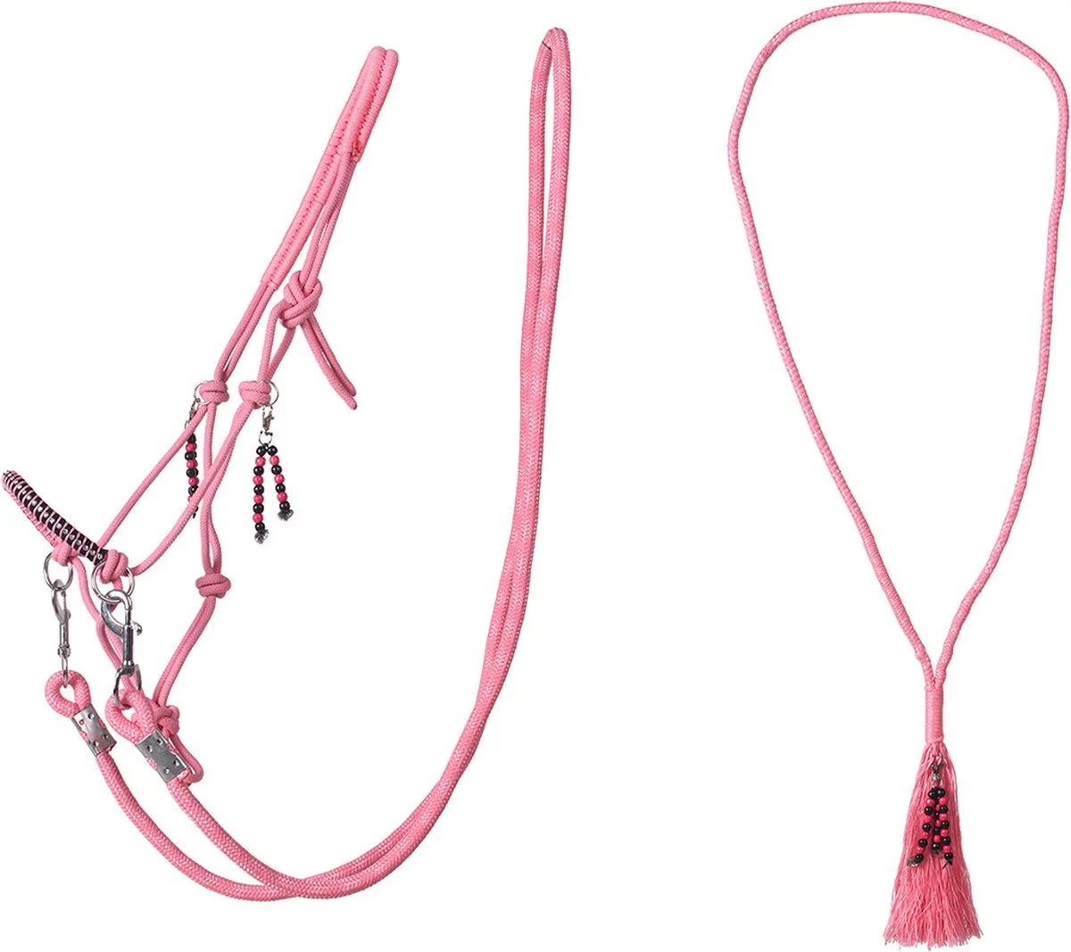Touwhalster - Combi Neckrope - Liberty - Pony van QHP in Flamingo Pink – productfoto