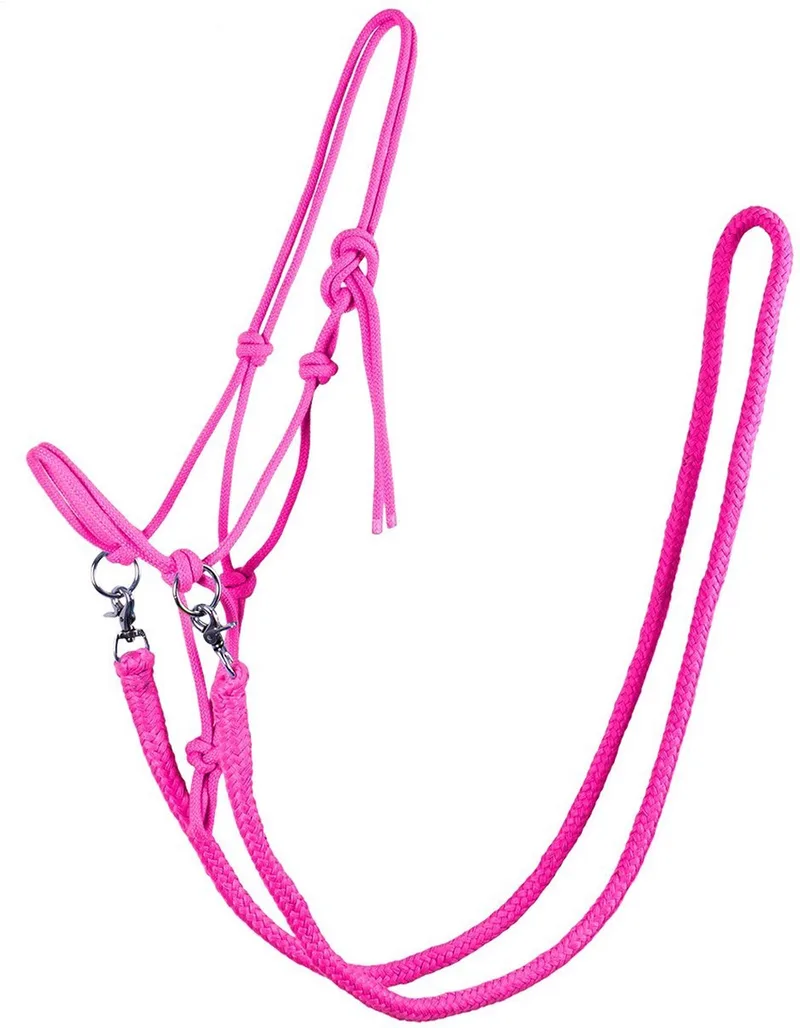 Touwhalster Met Teugels - pony de QHP en Donkerroze – photo produit
