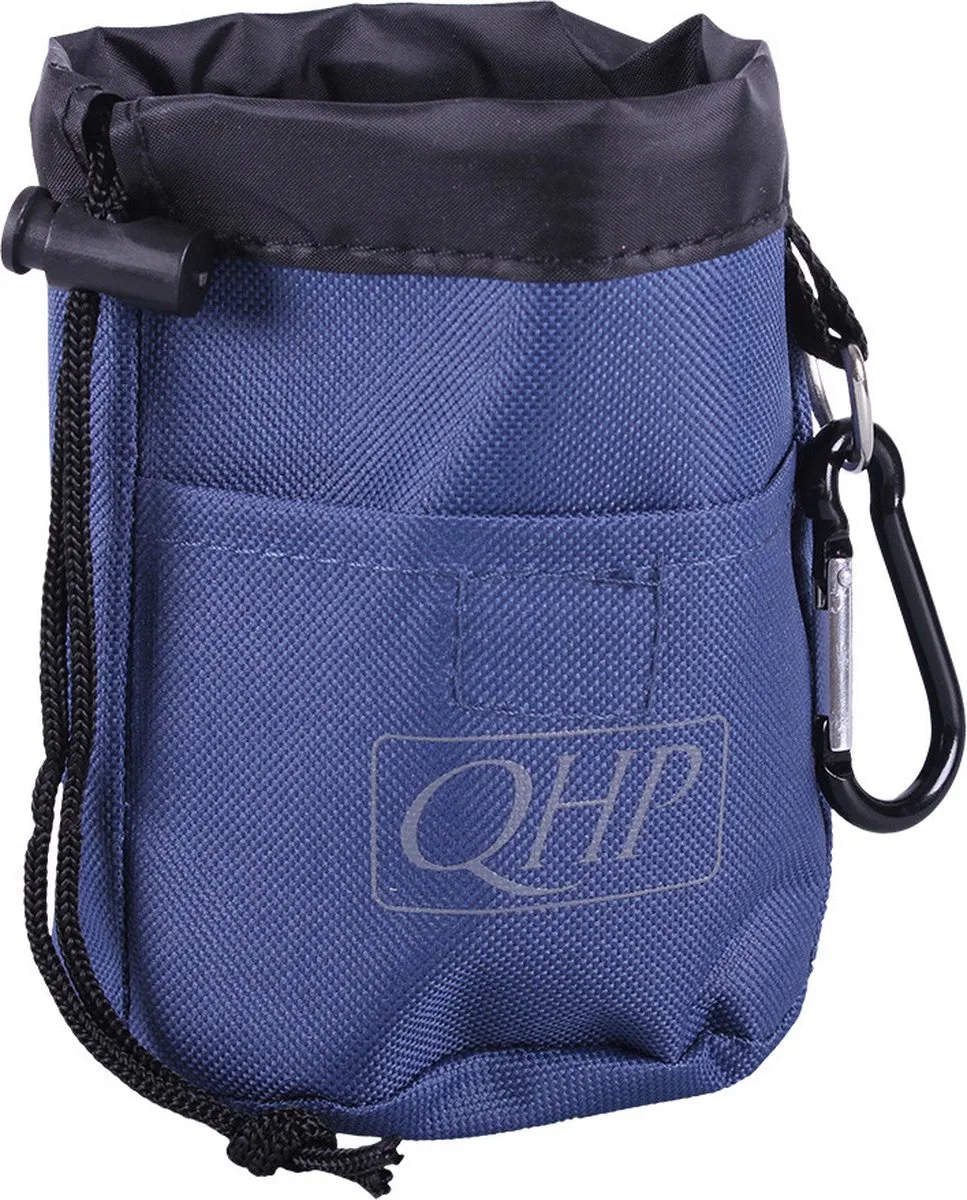 Treat Bag - Beloningstasje - Grijs van QHP in Donkerblauw – productfoto