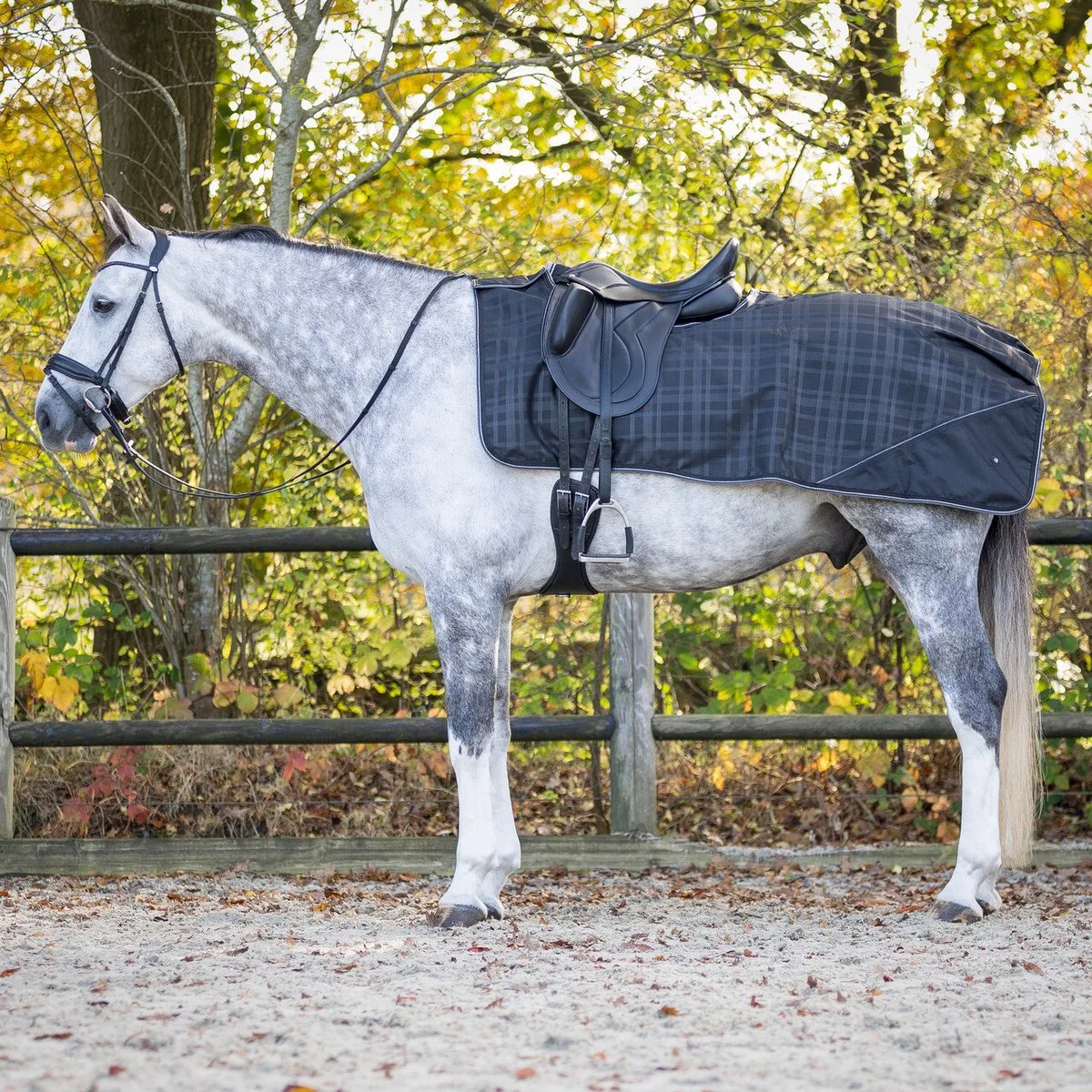 UITRIJDEKEN 1200D TURNOUT COLLECTION WATERPROOF de QHP en Noir – photo produit