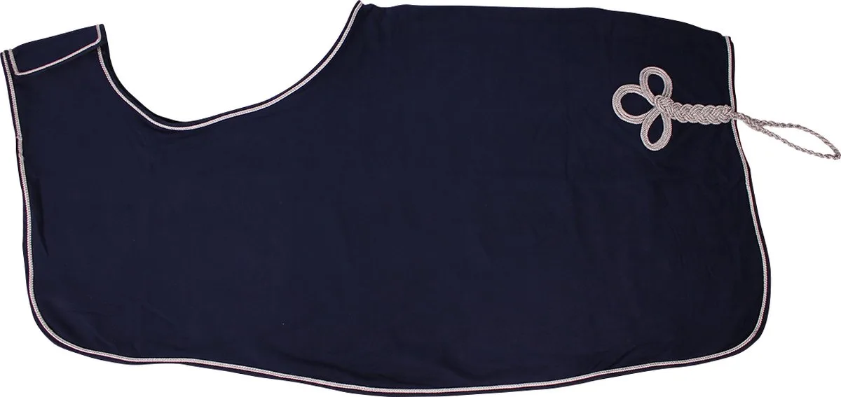 Uitrijdeken Qhp Fleece Ornament Donkerblauw-zilver - S de QHP en Kobaltblue, Argent – photo produit