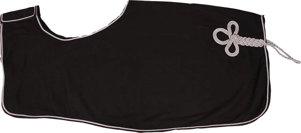 Uitrijdeken Qhp Fleece Ornament Zwart-zilver - M van QHP in Zwart, Zilver – productfoto