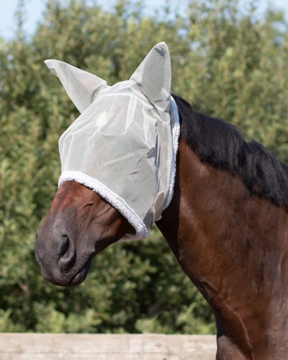 Vliegenmasker Met Oren Grijs - Veulen van QHP – productfoto