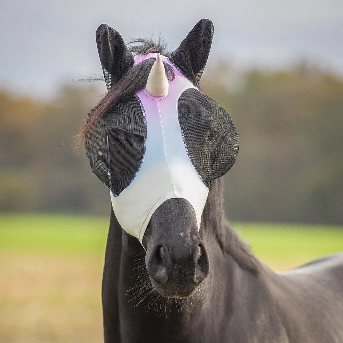 Vliegenmasker Super Bug - Unicorn - Mini Shetlander fra QHP – produktbillede