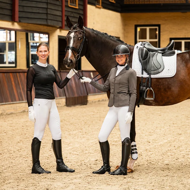 Zadeldek Sennah - Dressuur Full | Zadeldekje paard von QHP in Weiß – Produktfoto
