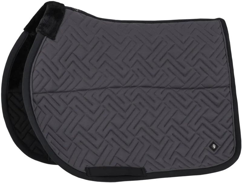 Zadeldek Sensisoft Grijs - Veelzijdig Full | Zadeldekje paard de QHP – photo produit