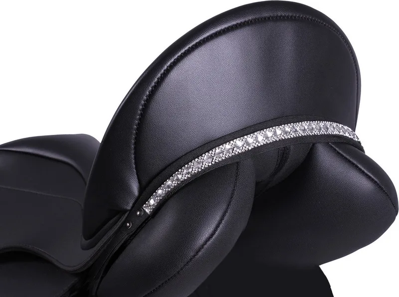 Zadelsieraad Sharina / Zilver - Full | Zadel accessoires von QHP in Schwarz – Produktfoto