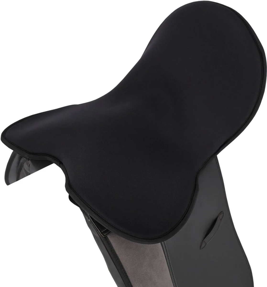 Zadelzitting Overtrek - Memory Foam - Van 16 tot 18 Inch by QHP in Black – product photo