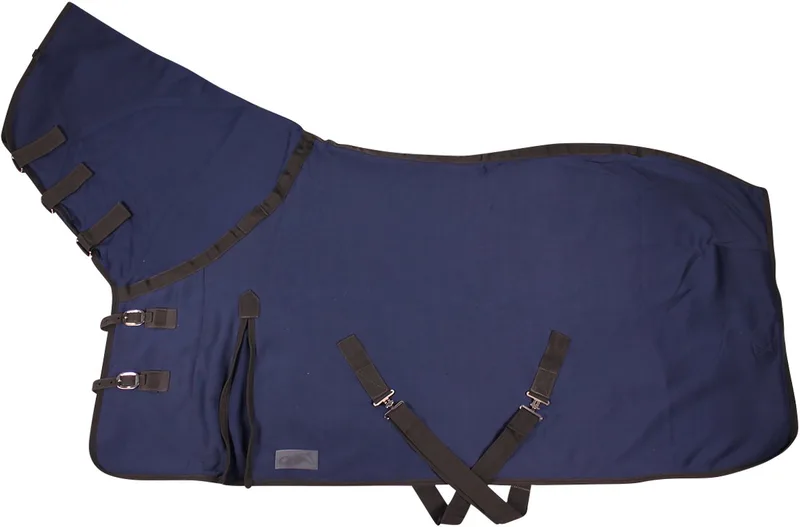 Zweetdeken Quick Dry Met Hals Donkerblauw - 105/145 von QHP in Dunkelblau – Produktfoto