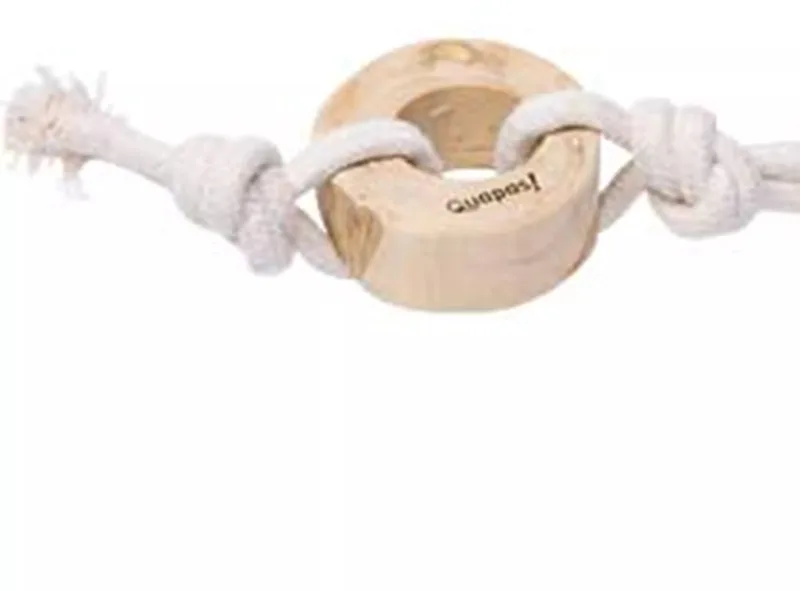 Dog Toy Coffeewood Knotted Pull Ring Small fra Quapas – produktbillede
