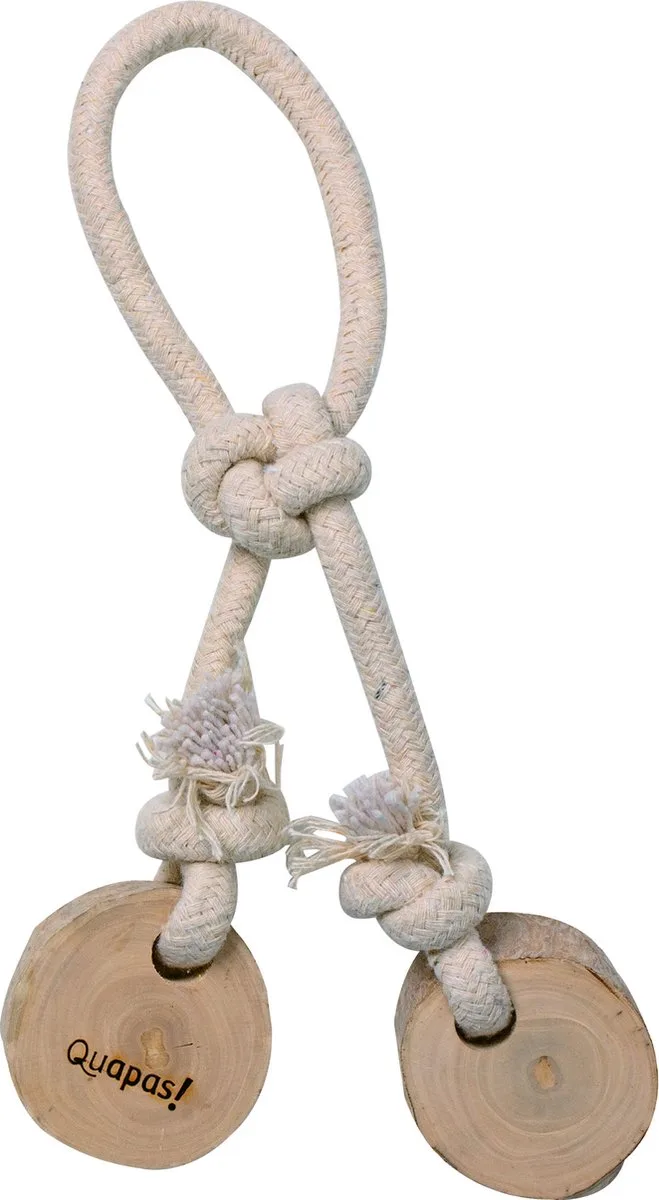 Hondenspeeltje Koffiehout Bouncy - Hondenspeelgoed - 28x15 cm von Quapas in Beige – Produktfoto