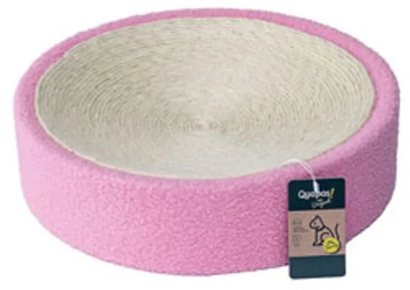 Krabplank Pluche met Sisal fra Quapas i Lyserød – produktbillede