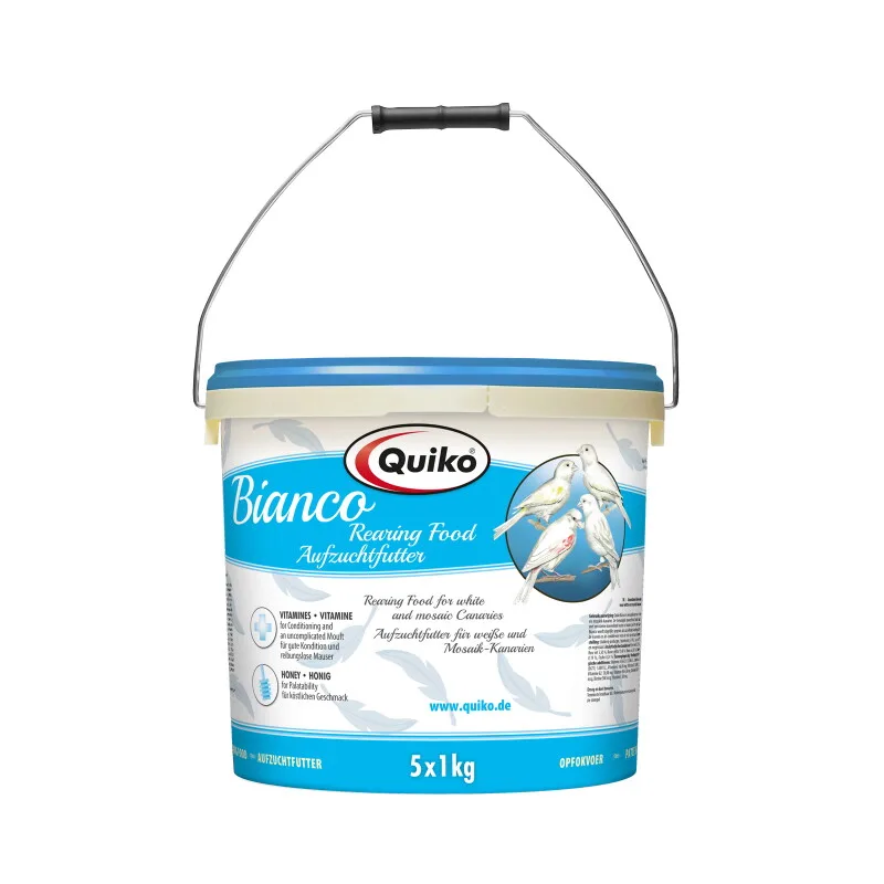 Bianco 5 Kg: Aufzuchtfutter für weiße Kanarien, aufgehellte Mosaiken - Ohne Farbstoffe von Quiko in Regular – Produktfoto