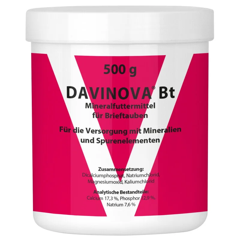 Davinova Bt 500 g: Mineralfuttermittel für Brieftauben von Quiko in Regular – Produktfoto