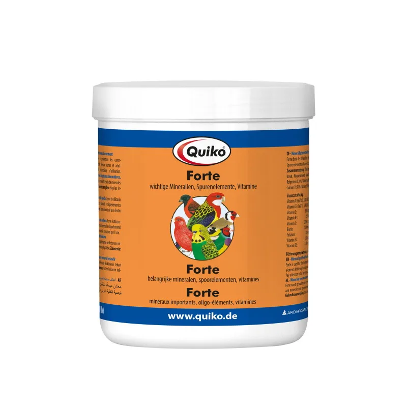 Forte 500g: Mineralien, Spurenelemente und Vitamine für Ziervögel von Quiko in Regular – Produktfoto