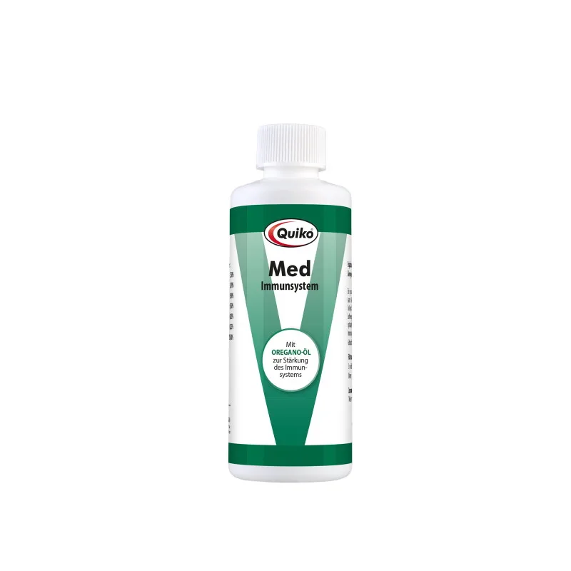 Med V liquid 100 ml: Mit hochwertigem Oregano-Öl für Ziervögel von Quiko in Regular – Produktfoto